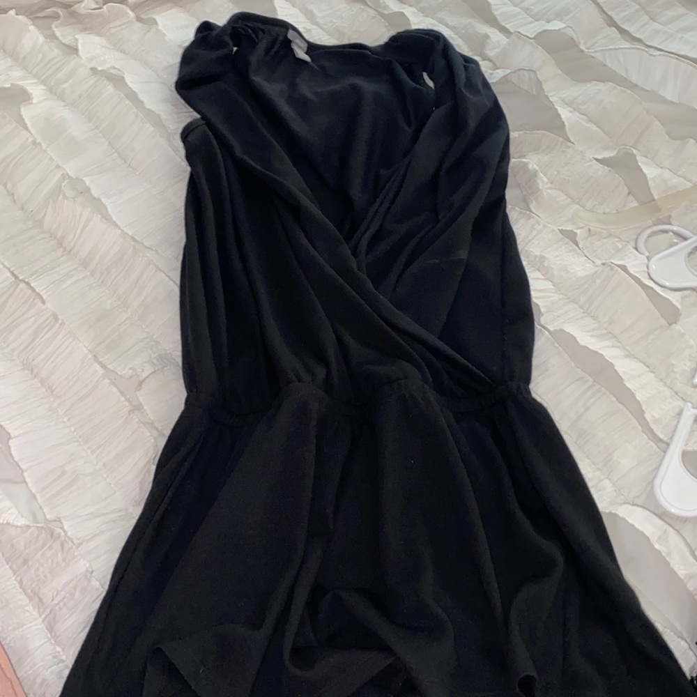 Black sleeveless romper in size small